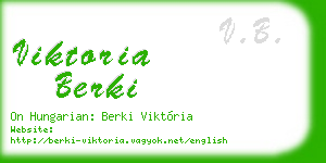 viktoria berki business card